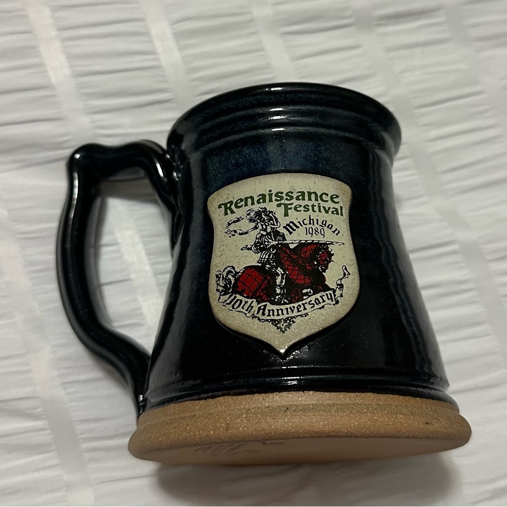 Renaissance Festival 10th Anniversary Blue/Black Limited Edition Michigan Mug